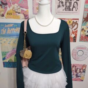 Hollister Deep Green Long Sleeve Top